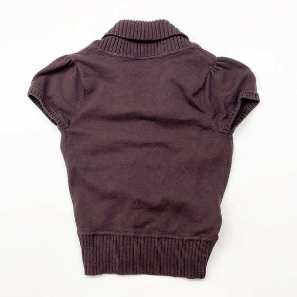 Pink Rose brown knit button up vest - Picture 2 of 5